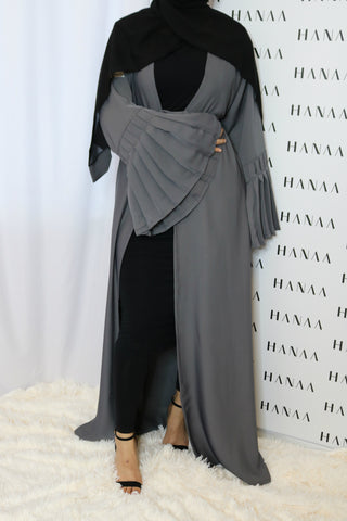 The Flare Sleeve Open Abaya - White