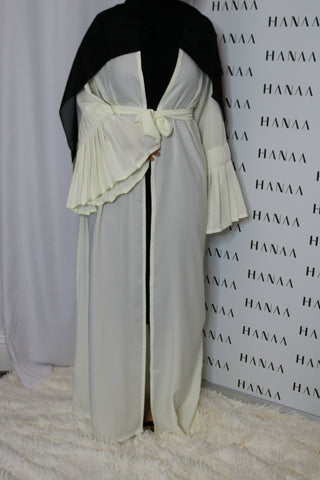 The Flare Sleeve Closed Abaya - Ivory