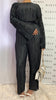 Nezha Silk Plisse Jumpsuit - Black