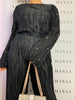 Nezha Silk Plisse Jumpsuit - Black